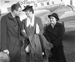 Elliott Roosevelt, Eleanor Roosevelt and Mrs. Elliott Roosevelt in Fort Worth, Texas