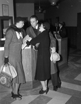 Elliott Roosevelt, Ruth Googins Roosevelt, and Eleanor Roosevelt at Fort Worth municipal airport