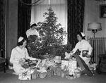 St. Joseph's Hospital Nursing Students Decorating Christmas Tree