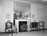 Fireplace in sitting area of the John W. Herbert River Crest home, Fort Worth, Texas