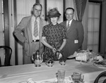 Former Mayor D. A. Clark of Sweetwater, left, Mrs. Sam H. Bothwell and City Manager Sam H. Bothwell