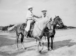 Eddie Cantor and Amon Carter horseback riding