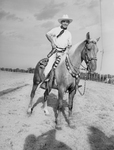 Eddie Cantor on horseback