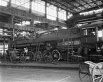 Texas and Pacific Railroad; locomotive in roundhouse