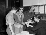 Men enlisting for military service