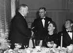 Fort Worth Advertising Club Christmas Party: Rowland Broiles, C. H. Fleming and Miss La Verne S. Baker