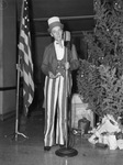 Star-Telegram Christmas party: E. D. Alexander dressed as Uncle Sam