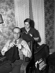Mr. and Mrs. Ben Rauch both knitting