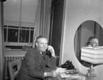 Rogers Hornsby in his hotel room