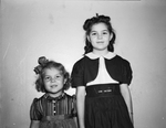 Left to right, Alva June Brown, 5; and Betty Jean Brown, 12, daughters of Mr. and Mrs. Alvis Brown