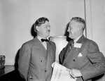 Bankers convention. Frank Morris Jr. of Gainseville, Texas, and A. V. McQuiddy, of Canadian.