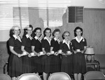 U. S. O. Center, Brownwood: Girls serving coffee
