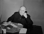Msgr. O'Donohoe at his desk