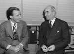 Globe Aircraft Corporation. John R. McLean, director on the board of Globe Aircraft Corporation, and John Kennedy, right