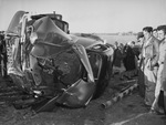 Wrecked car of Melvin Elliott
