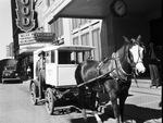Star-Telegram horse-drawn delivery wagon supplies downtown salesmen