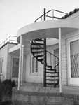 Spiral stairway at the front of the Buckeridge home