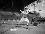 Hank Oana at bat by Wilburn Davis