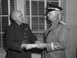 Colonel John S. Chambers, commanding officer of the Fort Worth Quartermaster Depot(left) and Daniel B. Breedon, chief of guards