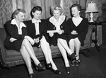 Left to right, Mrs. Loretta Hulen, Miss Mary Jordan, Miss Jewel Manning and Mrs. Edwin M. Stell.