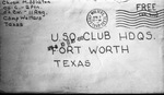 Envelope sent by Army Private Chuck Middleton