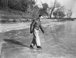 Marion Herring, skating on Lake Worth
