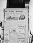 Page of Wise County Messenger showing first plane in Wise County, Texas