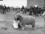 Fisher County 4-H Club Show winner Geoge Stuart and his champion fat lamb