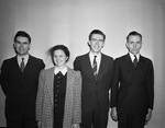 Baptist missionaries (left to right) R. H. Van Nortwick, Mrs. Van Nortwick, John Birch and Oscar Wells