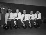 Bowlers (left to right) R. E. Faudry, Wilbur Young, Ellison White, J. W. Garnett and Bob White