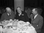 (Left to right) Charles Daggett, Bert O' Connell, former head cattle buyer for Swift and Company and W. C. Reppeto