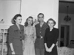 Miss Vera Thompson, Mrs. Bill Hudgins, Sergeant Hudgins, and Miss Maybelle Hudgins