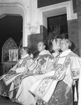 Feast of Christ the King. Left to right, Reverend Benedict Borgerding, Reverend Ernest Langenhorst, and Reverend A. Nebrada.