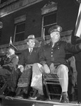 Armistice Day Celebration. Parade etc. City Manager Sam Bothwell and Lieutenant Colonel C. S. Elliot on reviewing stand