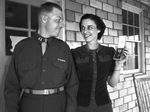 Ashburn General Hospital Army hospital near McKinney. Captain William H. Jeanes of Columbia, S. C., veteran of Guadalcanal, with his wife