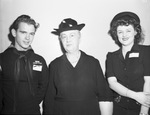 North Side-Paschal alumni. Left to right, Seaman Gene Miller, Mrs. Grace Clark and Miss Marjean Martin