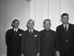 Boys Club officers. Left to right, Cecil Finfrock, Waco; Dick Johnson, San Antonio; Ralph Dykeman, Amarillo, and Joe Gay, Wichita Falls