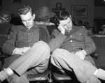 Travelers. Sergeant Robert Bohler and Sergeant James Stephens, both asleep in bus station