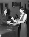 Pvt. Mary L. Nystrum, "Mrs. Air-WAC," with Mary Anderson