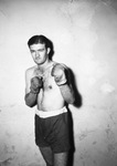 Golden Gloves. Walter Brown, heavyweight, in fighting pose.