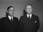 A. C. Mattel of San Francisco, California, left, president of the Honolulu Oil Corporation and P. F. Brown of Midland, Texas