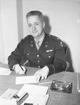 Major George D. Feldner, Army physician assigned to Blood Donor Center