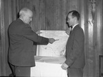 J. C. Capp, Washington, District of Columbia (DC), left, director of Bureau of Census, and Will A. Hale Junior, Fort Worth, Texas