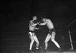 Golden Gloves. Action. James Allcock, left, and Billy Thomas.
