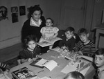 Mrs. Mattiz S. Eaves, with group of children at the Arlington Community Center