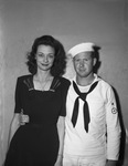Jack B. Cruse and bride. He is a gunner's mate, second class, in the Navy and she is the former Miss Opal Halbert