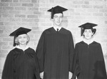 Texas Christian University graduating exercises. Honor students. Nellie Straiton, Donald Berry Payne and Mrs. Edith L. Morgan