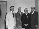 Texas State Bar Association convention. 1911 University of Texas Law class reunion. Jeff D. Stinson of Dallas, Texas; E. E. Fischer, Houston, Texas; W. O. Gross, Mineral Wells, Texas and Eugene L. Harris, Houston, Texas