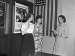 Sworn into the WAVES: Miss Phyllis Strayhan, Miss Bettie Baker, and Ensign Frances W. Sparks