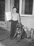 Morgan Leon Johnson, 8, and his dog, Jimmie
